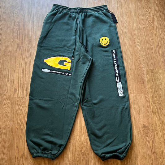 The GV Gallery x Greedy Unit Green Garbage Sweats